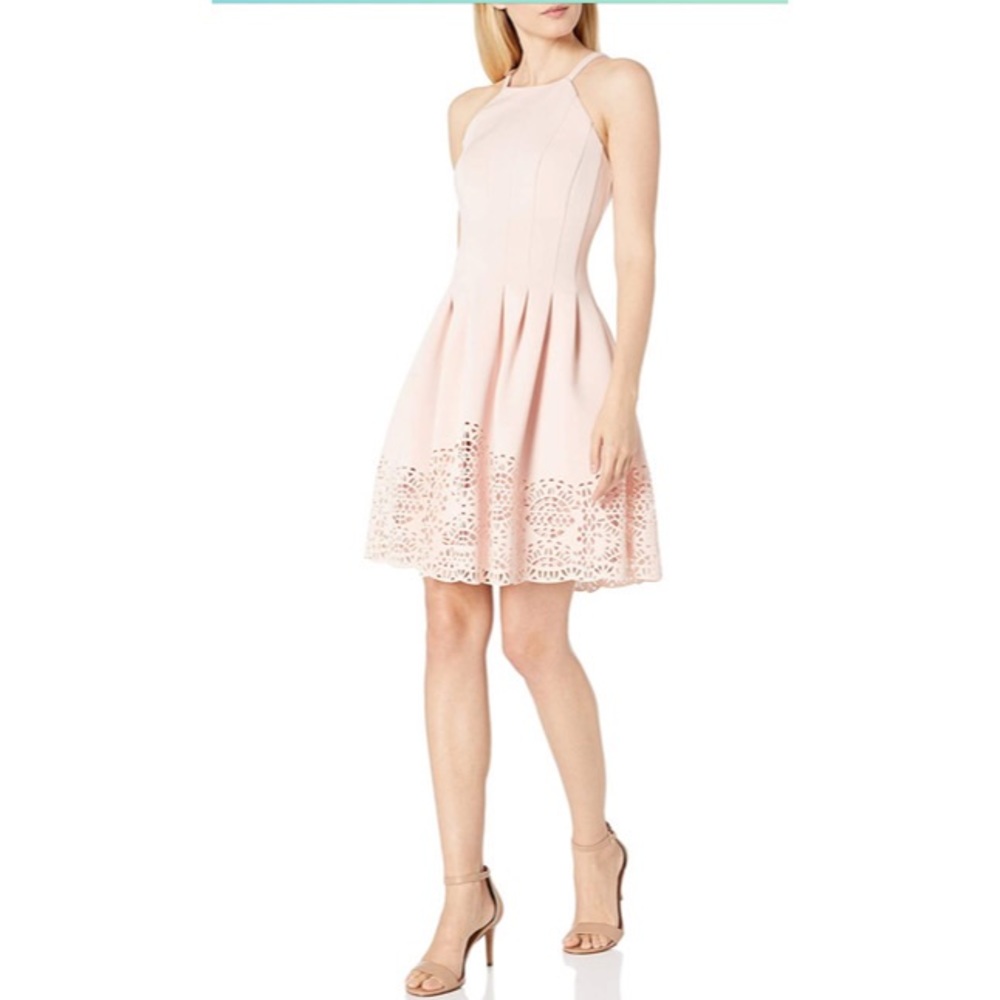 Fit And Flare Laser Cut Dress